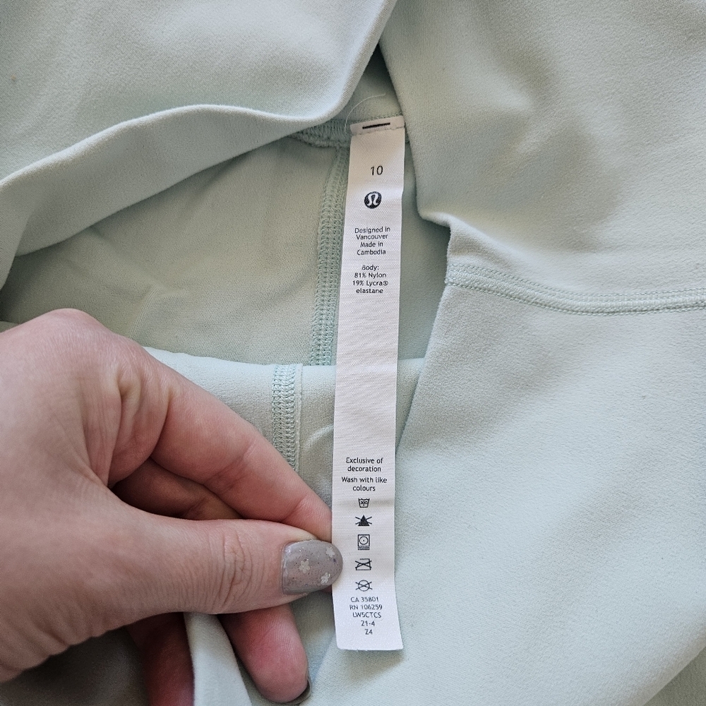 Lululemon Align High-Rise Pant 25" Delicate Mint Size 10 - Picture 5 of 9